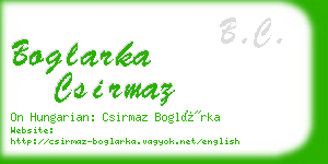 boglarka csirmaz business card